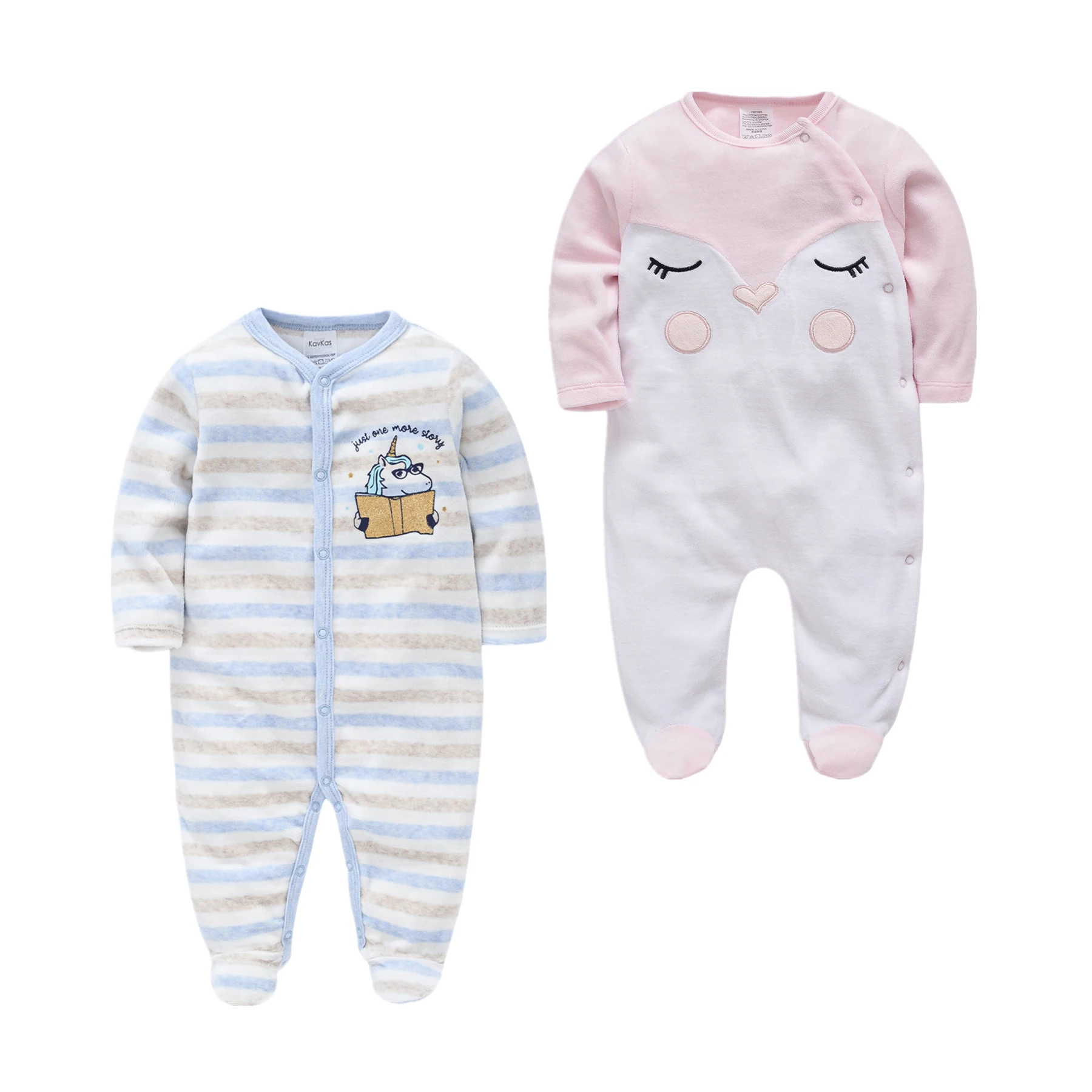 Пижамы для новорожденных девочек теплые зимние с героями мультфильмов 2021 |