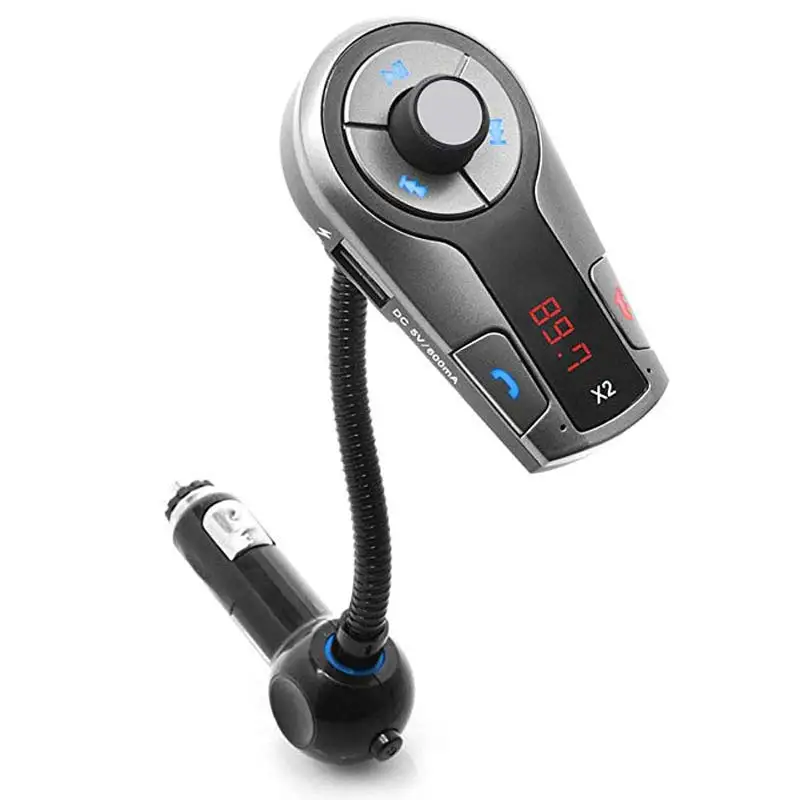 Bluetooth FM передатчик для автомобильного радиоприемника с зарядка через usb Multipoint сопряжение микрофон, допускающий пользование им со свободными руками синхронизации с iPhone, Android - Тип штекера: Универсальный