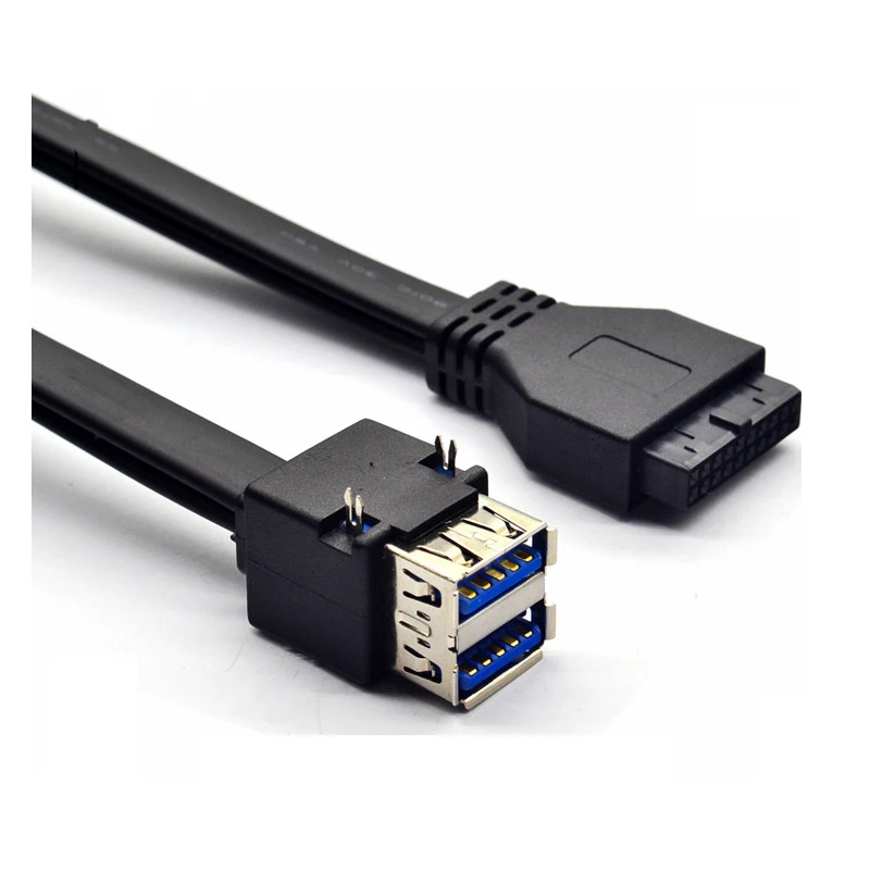 10 шт./лот 30 см/80 см 19Pin/20Pin женский заголовок к двойному USB3.0 настольной передней