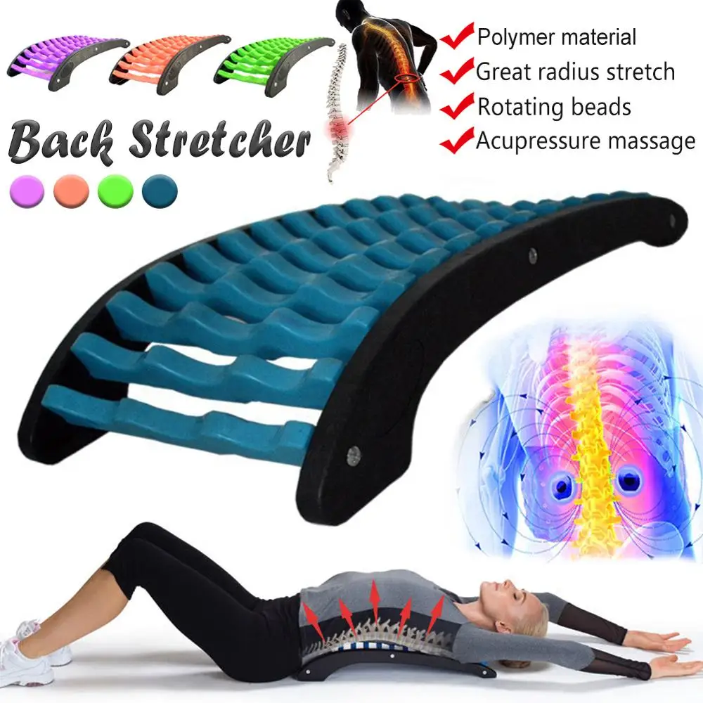

2020 SALE Back Stretcher Lower and Upper Back Support Pain Relief Lumbar Support Stretcher Massager for Home, Office, Car CSV