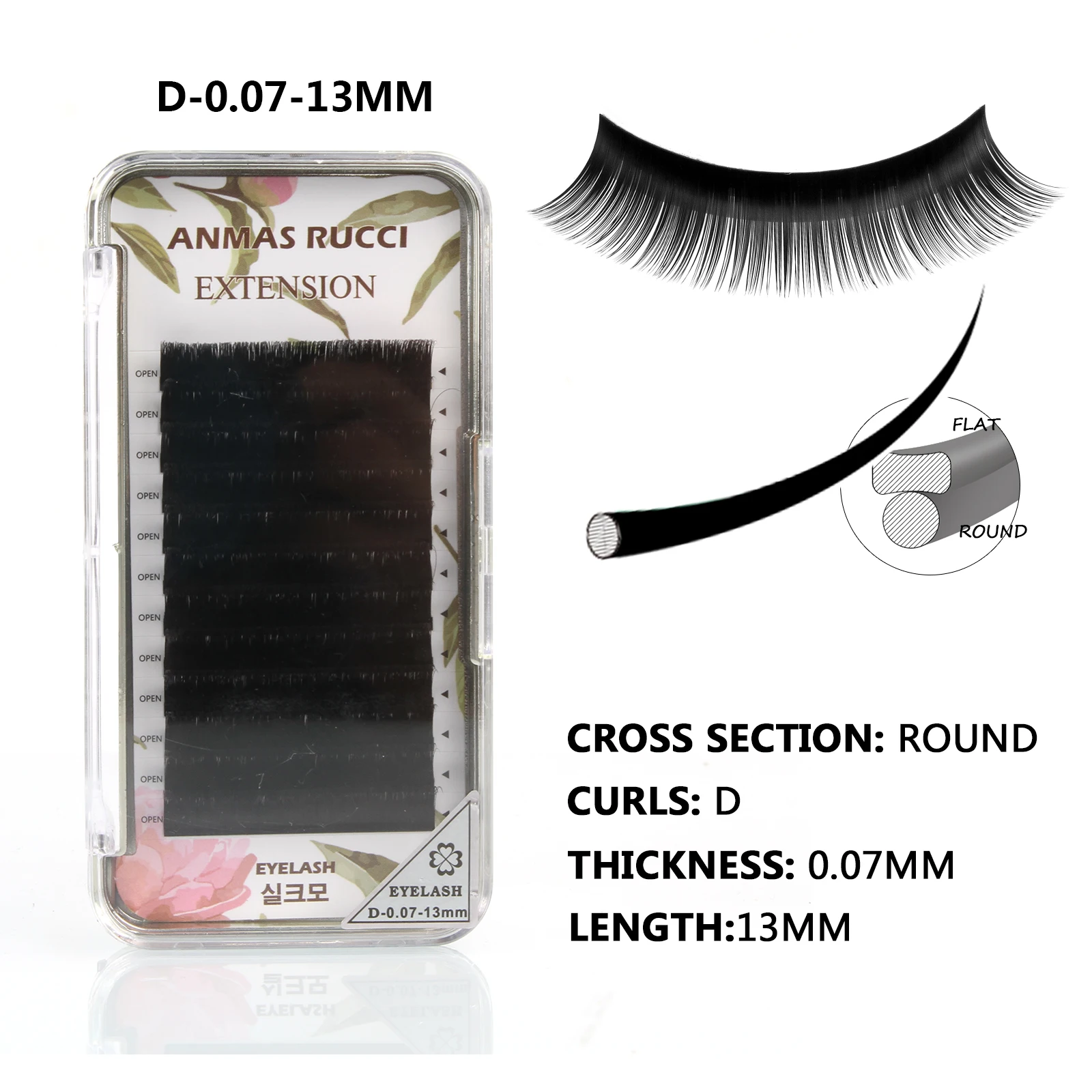 Anmas Rucci Easy Auto Fan Individual Eyelashes Lash Extension C D Curl 8~13mm