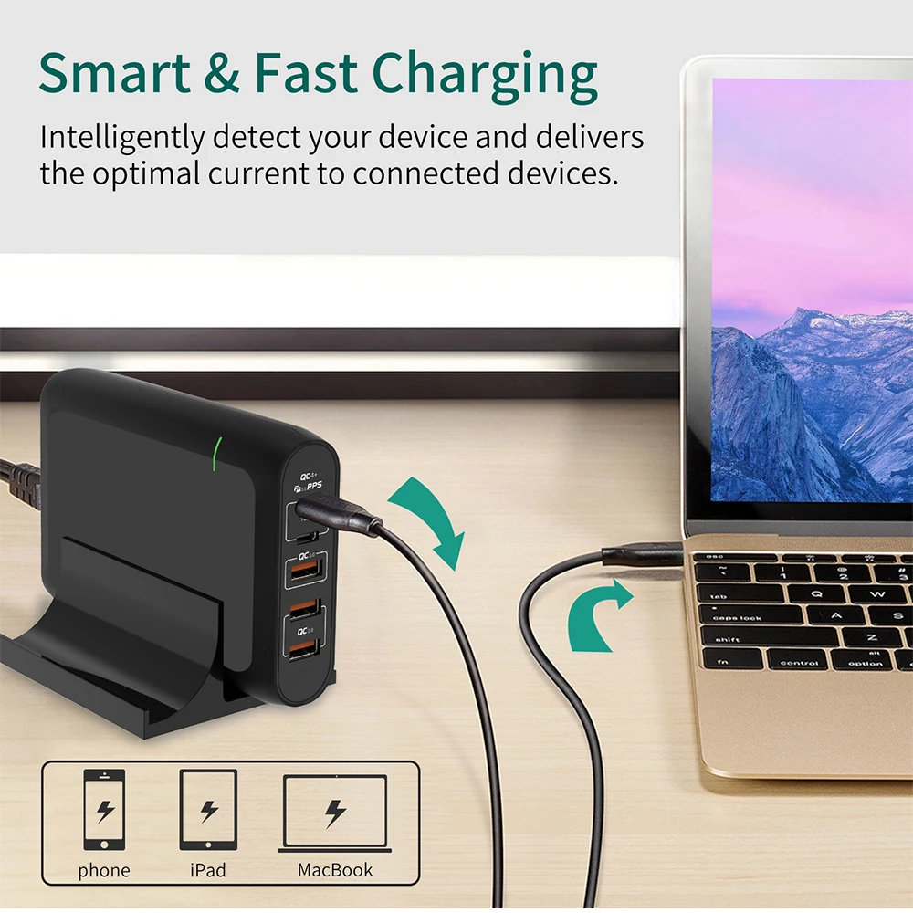 - Charger 110W GaN SiC USB C Quick Charge 40 30 QC 100W Type C PD 65W Fast USB Hub For Macbook Pro IPad IPhone 8 Samsung Xiaomi