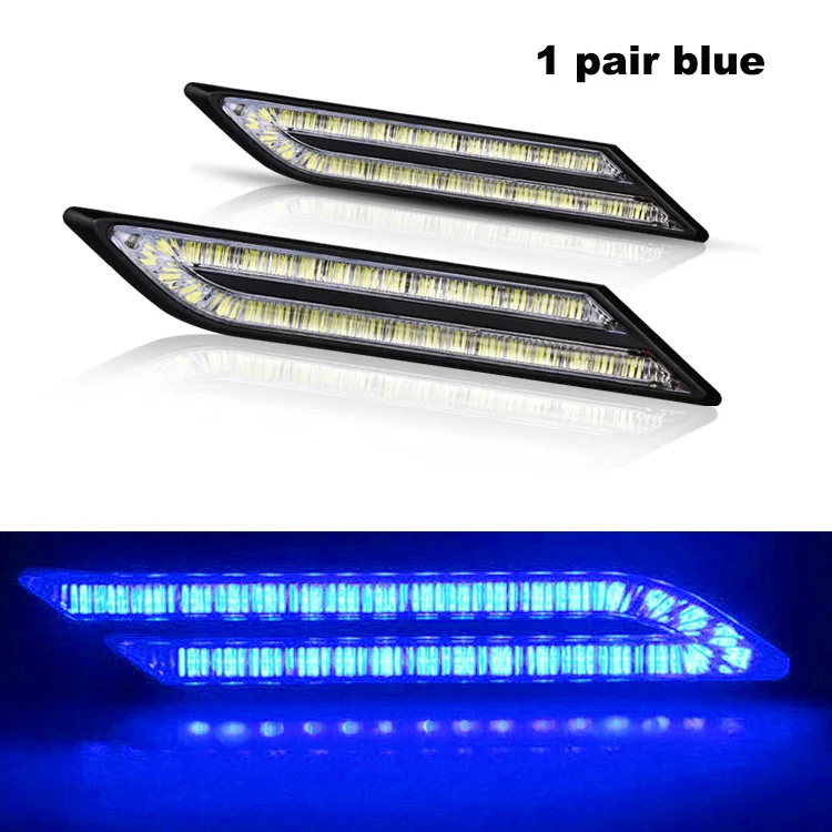 Nlpearl 2x 33SMD автомобильный светильник сборки Led Габаритные огни для автомобиля Водонепроницаемый DRL Led дальнего света светильник день Святого светильник стайлинга автомобилей - Цвет: Синий