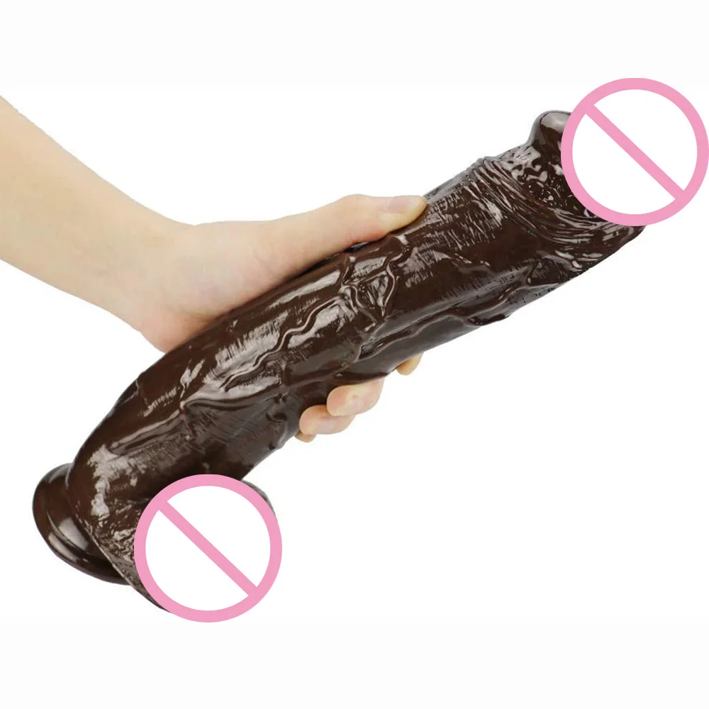 26cm Didlo Has A Suction Cup Large and Realistic Didlo Realistic Dildo Vibrator with Push Function Real Penis Sex Toys for Woman photo