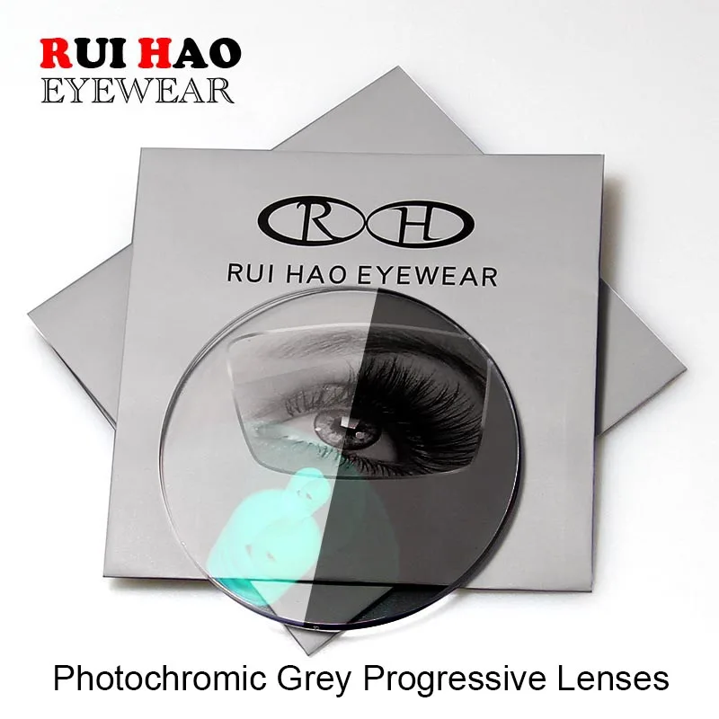 1.56 1.61 1.67 Photochromic Grey Or Brown Progressive Lenses Hmc Optical  Prescription Lens Customize Glasses Rui Hao Eyewear - Eyeglasses Lenses -  AliExpress