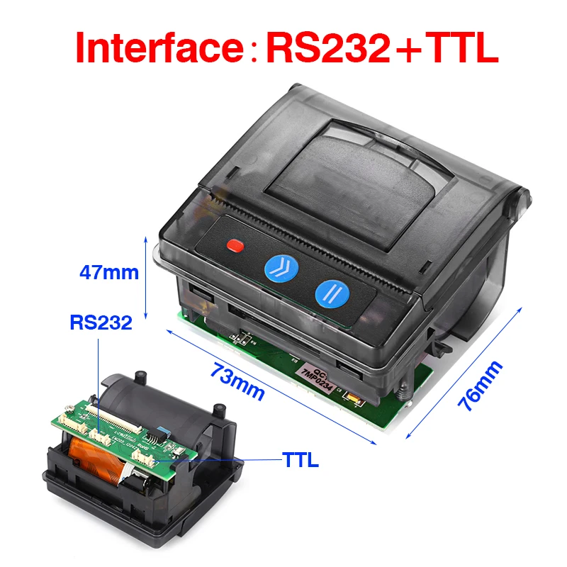 POS TC-5890 Thermal Receipt Ticket Till Printer 58mm Paper RS232 