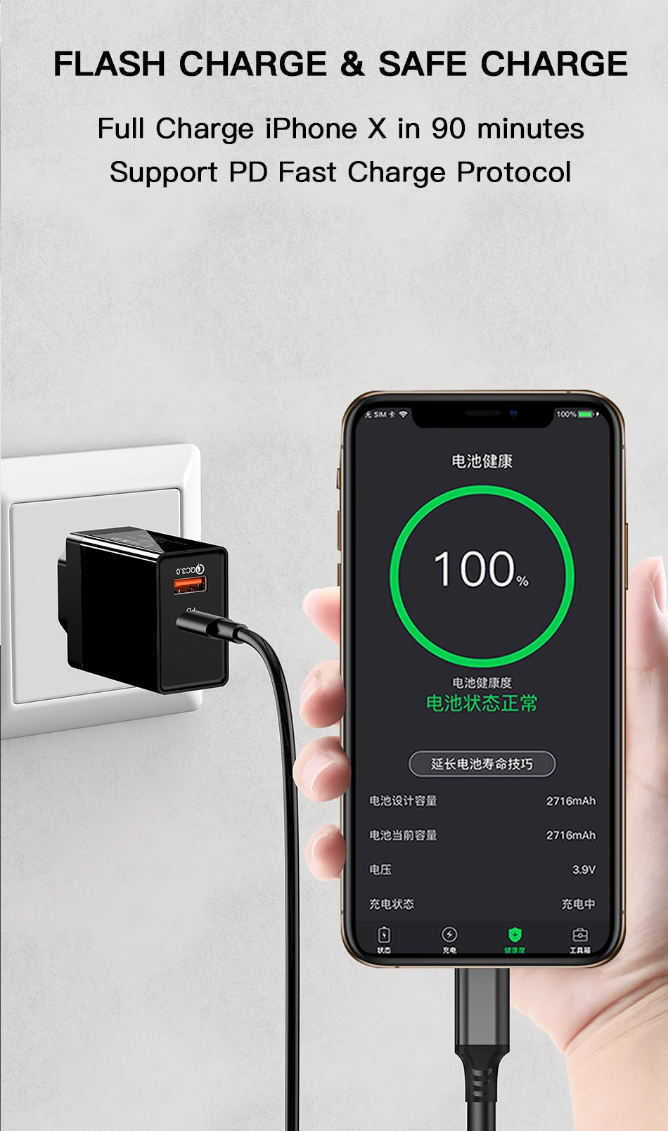 IHaitun 48W USB зарядное устройство PD type C Quick Charge 4,0 3,0 QC быстрое мини-зарядное устройство для поездок для iPhone 11 Pro Max samsung S10 Plus 30W PD