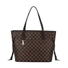 KYYSLO сумка на плечо женская Европейская и американская мода Женская Ручная сумка для шоппинга шахматная доска большая емкость для мамы