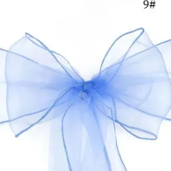 

1PCS Beautiful Organza Chair Ribbon Bows Sash for Wedding or Banquet Wedding Decoration