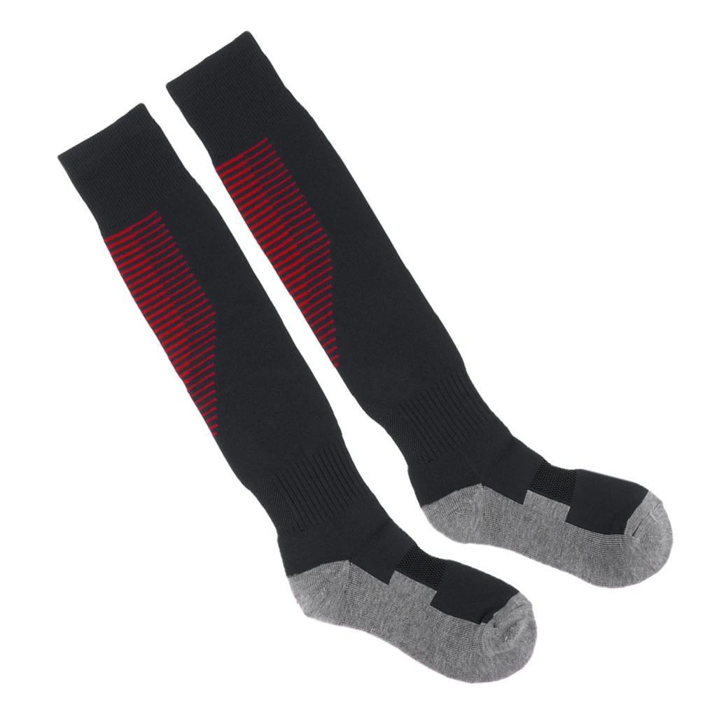 Football Socks Knee High Stripe Athletic Socks Sport Game Compression Stockings Breathable for Men Adults 