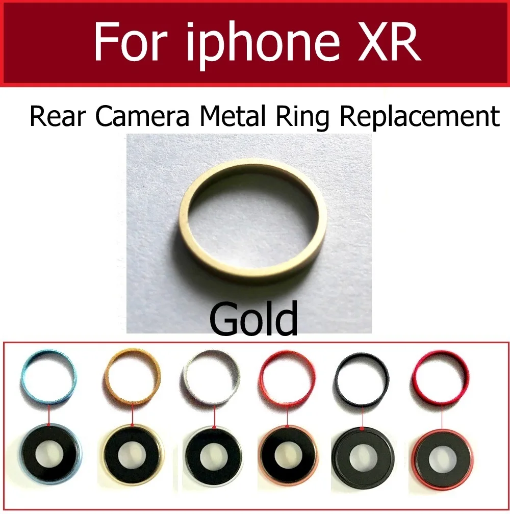 ixr Frame Gold Задняя камера снаружи металлическое кольцо рамка Крышка для iphone X Xs Xr Xs Max plus Задняя Основная камера кольцо Рамка Бампер запасные части - Цвет: ixr Frame Gold