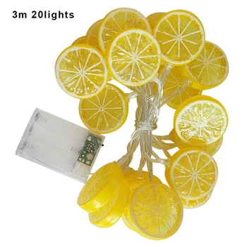 

Fruit Decoration Lights Holiday Party Scene Layout Lanterns Bedroom Warm Flashing Lights Lemon Pineapple LED String