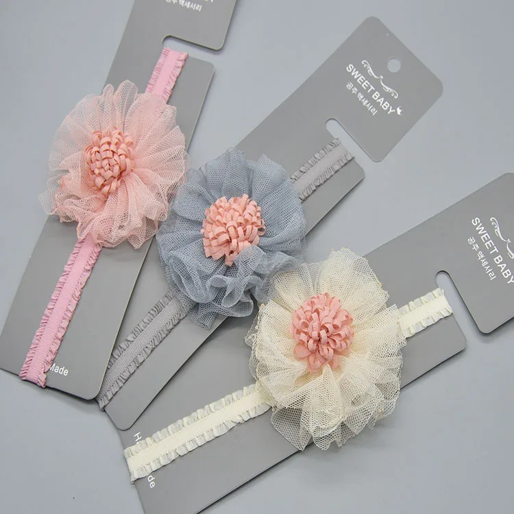 

2018 Korean Style Baby Girls Lace Large Flower CHILDREN'S Hair Ribbon Women's Infant Hair Accessories Girls Headdress