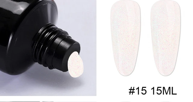 15ml Poly Acrylic Gel For Nail 22 Color Spangle Crystal Extension Gel UV/LED Light Quick Extension Nail Without Paper Holder&_&* 15