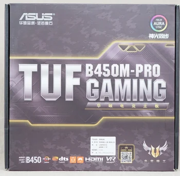 

ASUS motherboard TUF B450M-PRO GAMING mATX with RGB LED lighting ,support up to DDR4 3533MHz dual M.2 native USB 3.1