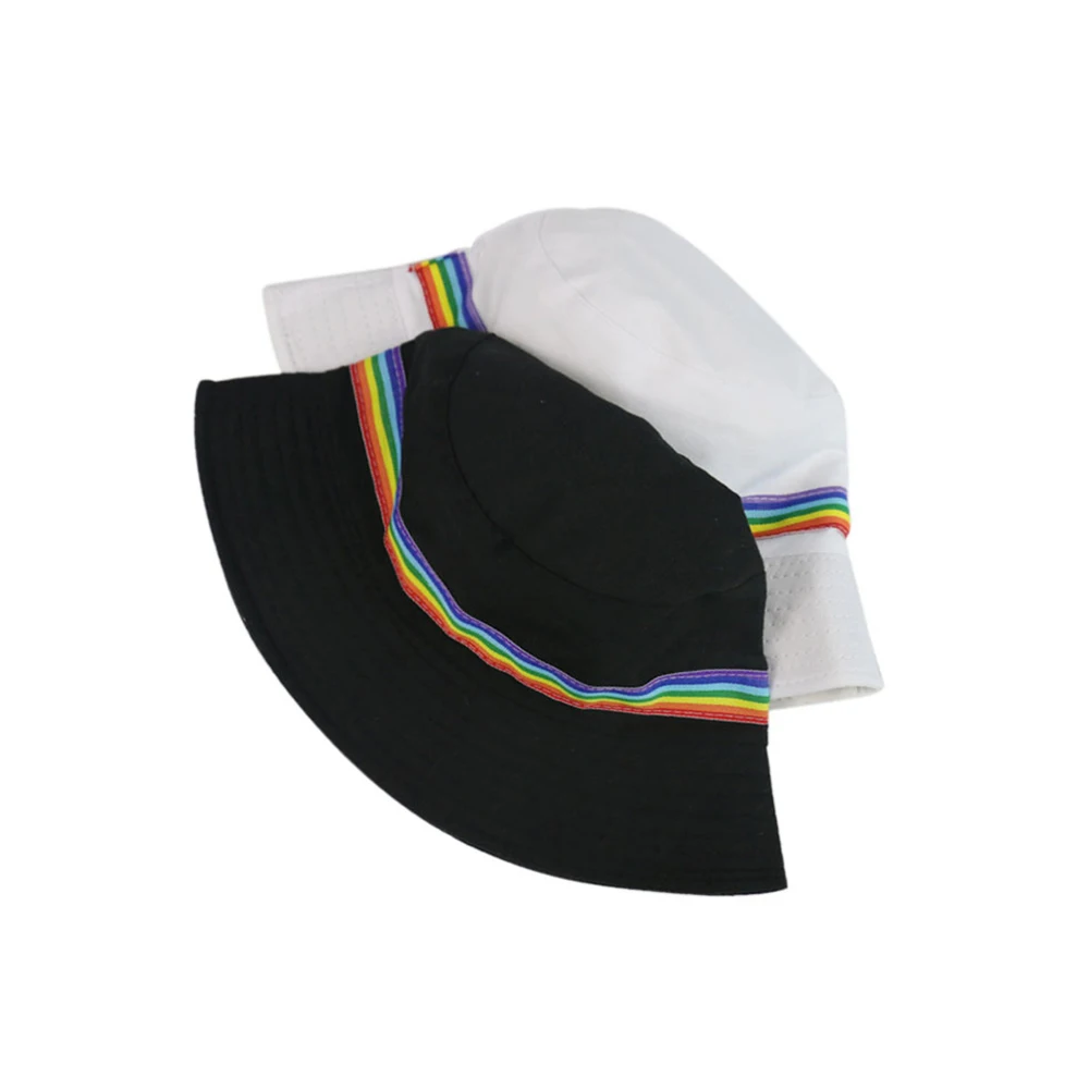 2020 summer fashion sun cap Classic black white Rainbow bucket hat for women man fisherman hat Lovers bob hat