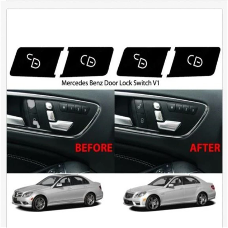 車のドアロックスイッチボタン修理ステッカー メルセデスベンツw4 C300 07 14の接着剤 醜いボタンを修正します Aliexpress Automobiles Motorcycles