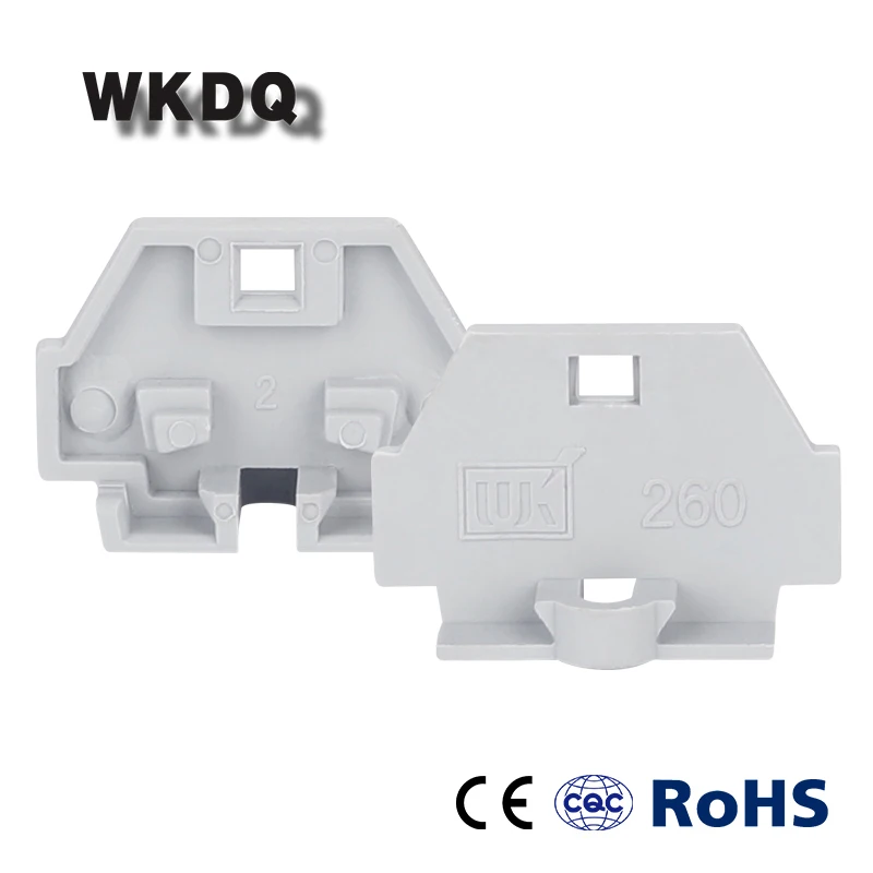 260-361 Концевая пластина для мини din-рейки клеммные блоки Концевая крышка 10 шт. разъем