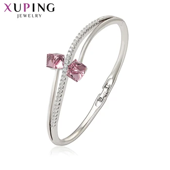 

Xuping Newes Woman's Bangle Square Crystals from Swarovski Trendy Party Temperament Birthday Gift S188.7-50015
