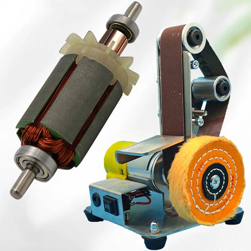Multifunctional Desktop Vertical Mini Electric Abrasive Belt Sandpaper Polishing Machine DIY Angle Grinder Sharpening Machine 5