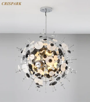 

Modern Acrylic Dandelion Nordic Crystal Chandeliers Lighting LED Spark Ball Hanging Lamp Indoor Decorative Lamp for Bedroom