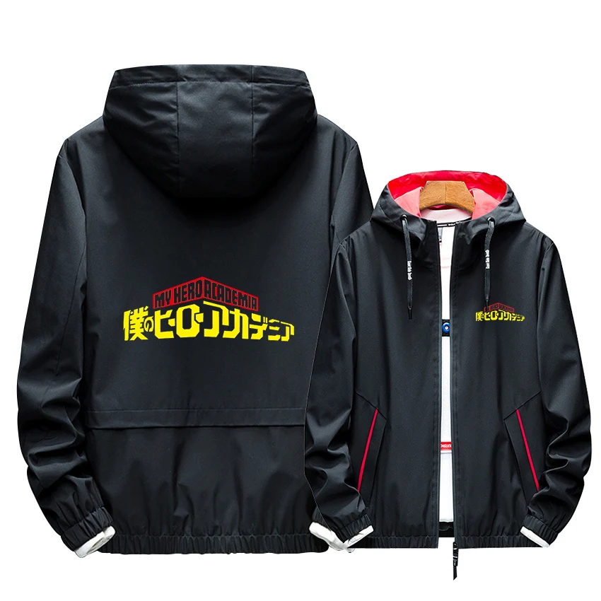 

Hoodie Loose Casual My Hero Academia Cosplay Role Todoroki Shoto Printed Zipper Luminous New Fashion Summer Sunscreen Thin Jacke