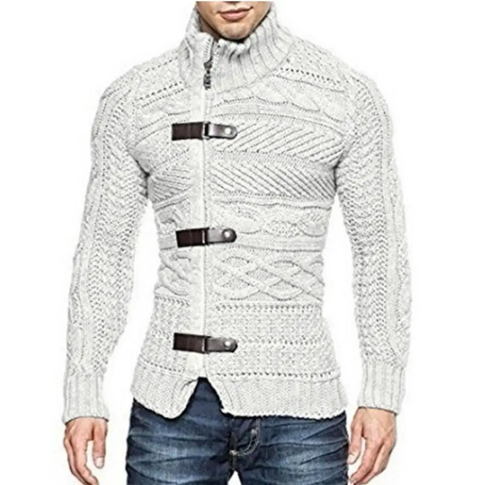 Fashion Men's Winter Sweater Outwear Casual Stand Knitted Sweater Jacket Top Long Sleeve Jacket Streetwear Clothing Female Fashion Men's Winter Sweater Outwear Casual Stand Knitted Sweater Jacket Top Long Sleeve Jacket Streetwear Clothing Female