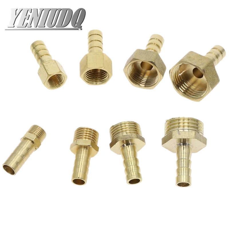 Hose Pipe Fitting Brass Hose Fitting 4mm-19mm Barb Tail 1/8" 1/4" 1/2" 3/8" BSP Female Thread Copper Connector Joint Coupler Adapter