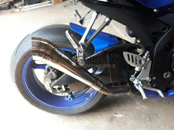Мотоцикл выхлопной 304 трубы из нержавеющей стали выхлопной трубы Z1000 Z750 Z800 NINJA250 XMAX300 SMAX FZ8 RC390 ninja400