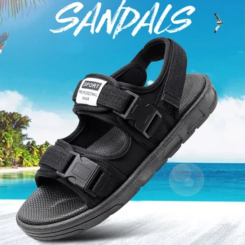 

FZNYL 2020 Fashion Beach Sandals Men Women Buckle Strap Outdoor Sport Casual Shoes Male Rubber Non-slip Out-sole Big Size 36-44
