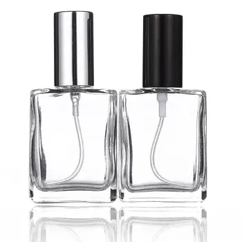 

4Pcs 15ml Square Flat Glass Bottle Mist Spray Bottles Atomizer Perfume Cosmetic Containers Liquid Dispenser For Makeup Skin Care