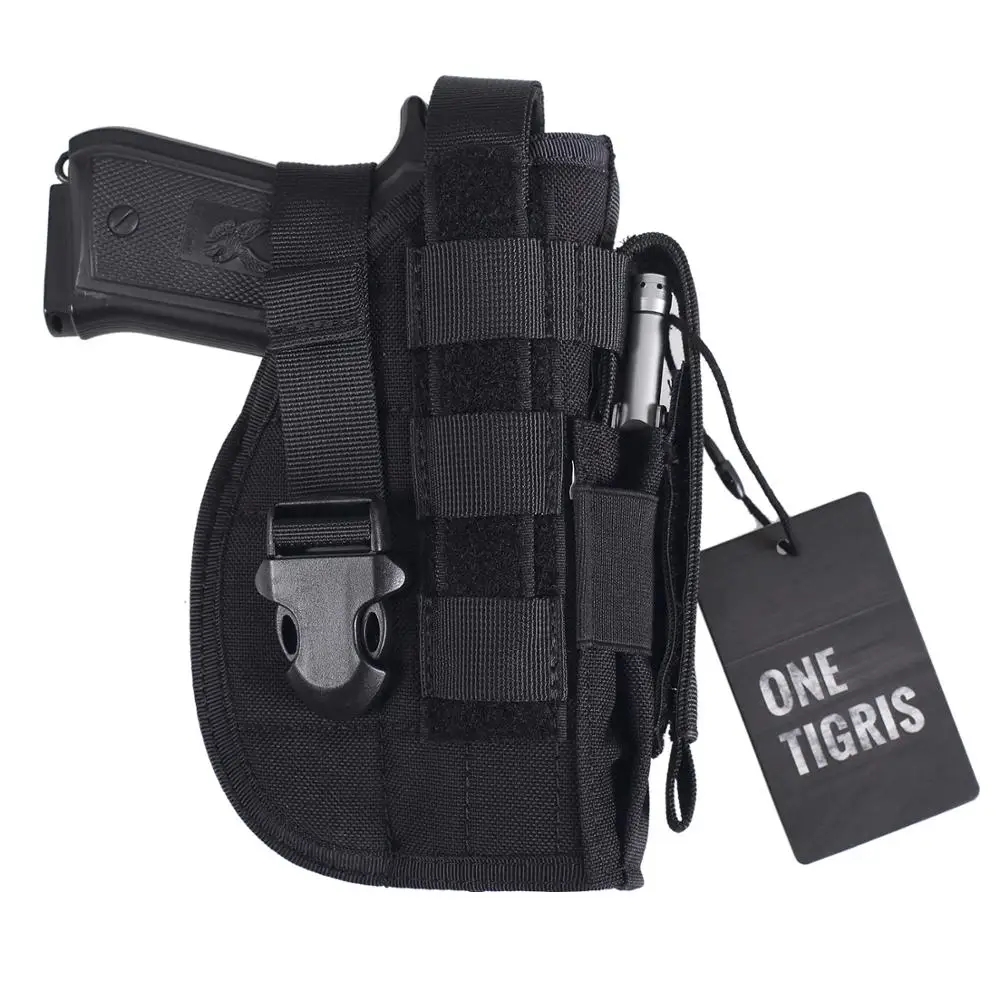 OneTigris тактический Molle кобура для пистолета с откидной ножкой платформа для правшей стрелков 1911 45 92 96 Glock страйкбол пейнтбол