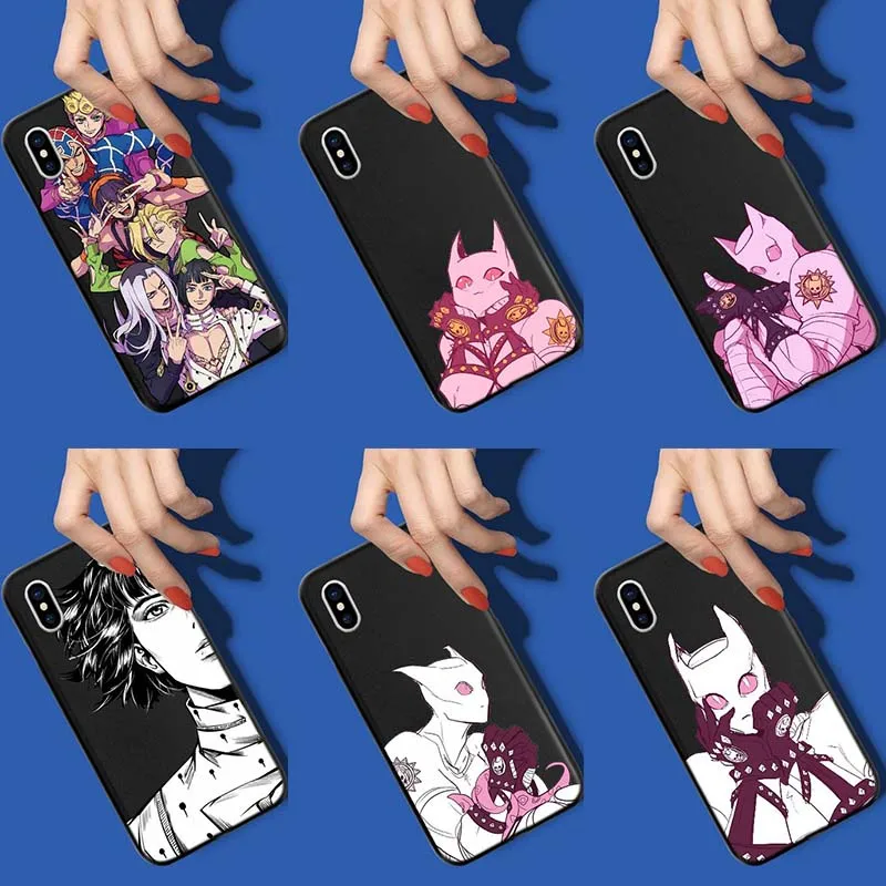 jjba Bizarre Adventure Japan Anime Killer Queen Black Case For iPhone Max XR 8 7 X 6 Plus 11 12 Mini Pro Fundas Phone Cover | Мобильные