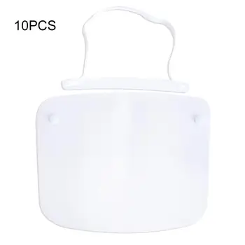 

10PCS Face Shield Full Face Protective Mask Anti-Saliva Visor Mask with Elastic Band for Kids Adults