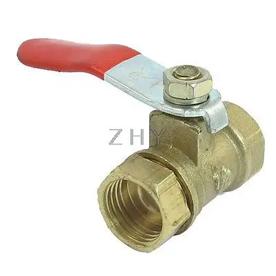 Женский 1/" PT нарезной красный рычаг сцепления латунный шаровой клапан