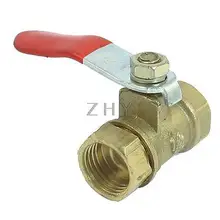 Женский 1/" PT нарезной красный рычаг сцепления латунный шаровой клапан