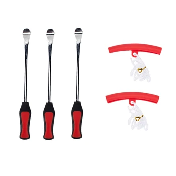 

Three Spoon Motorcycle Tire Changer Levers Irons Changing Tool with Rim Protector Kit