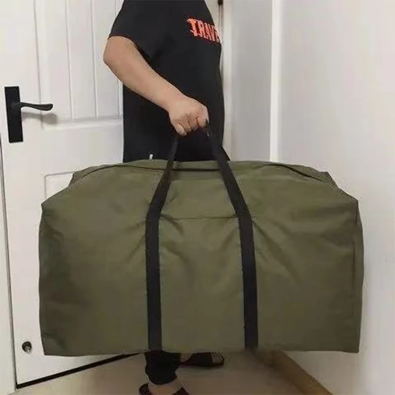 Unisex Large Capacity Folding Duffle Bag Travel Clothes Storage Bags Zipper Oxford Weekend Bag Thin Portable Moving Luggage storage bag travel bags duffel bag clothes storage bags