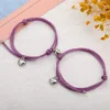 Purple-Magnetic-Couple-Bracelet-Heart