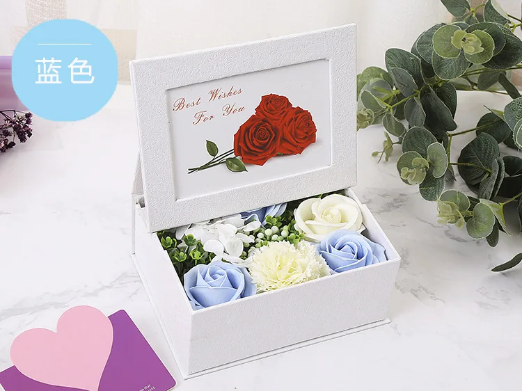 Розы, искусственные цветы подарочная фоторамка коробка высокого качества ручной работы мыло розы коробка набор для свадьбы украшения дома аксессуары
