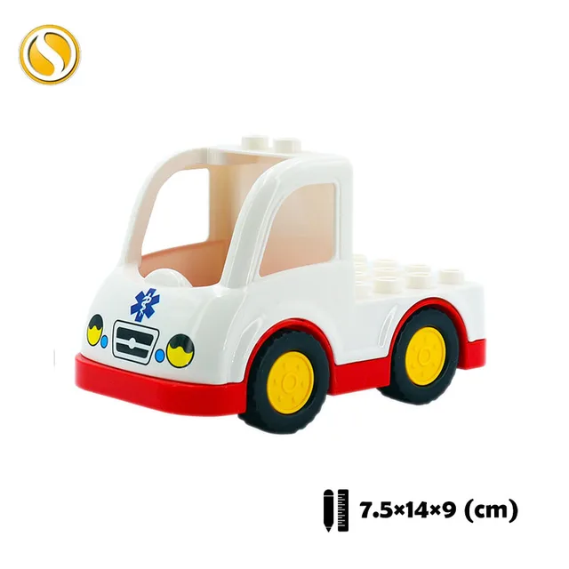Trailer Car model Airplane Big Building Blocks Vehicle Accessory Compatible Classic Assemble Bricks Children DIY Toys Girl Gift CHE014-bai