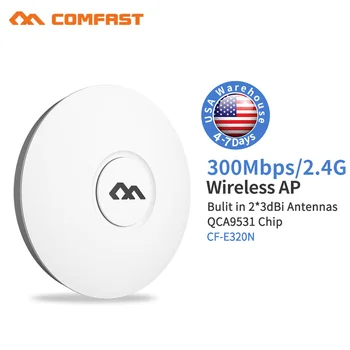 

300Mbps Wireless Ceiling AP 2.4Ghz Large area Access point AP for hotel with WAN LAN RJ45 Port 48V POE Wifi Powerful Home Router