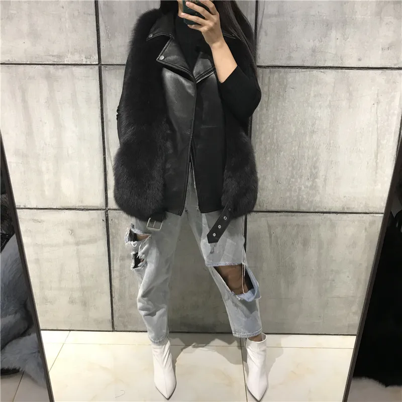 ladies fur vest women real fur vest natural fur gilet