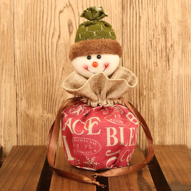 M 32x12cm Christmas Candy Bag Xmas Storage Packing Supplies Decor Christmas Tree Present Navidad Party Gift Decoration 32x12cm - Цвет: M 32x12cm