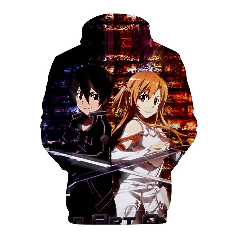 Обувь для вечеринки в Стиле косплей Sword Art толстовки с капюшоном «Online» аниме SAO Для женщин, свитер с длинными рукавами и капюшоном Повседневное Мода уличная толстовка с капюшоном