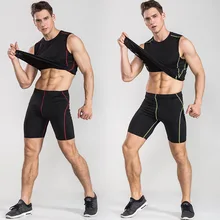 Быстросохнущая одежда ультра-стрейч дышащий Баскетбол Бег Фитнес Брюки Комплект без рукавов жилет топы тренировочный костюм из двух предметов