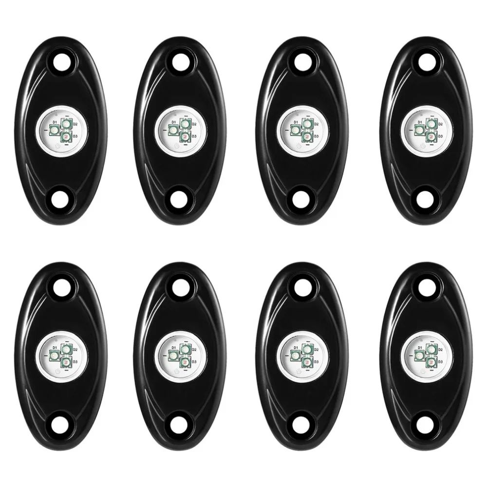 8/4 шт. стручки водонепроницаемые 9 Вт 12 в Bluetooth управление RGB авто украшение автомобиля рок светильник Многофункциональный индикатор
