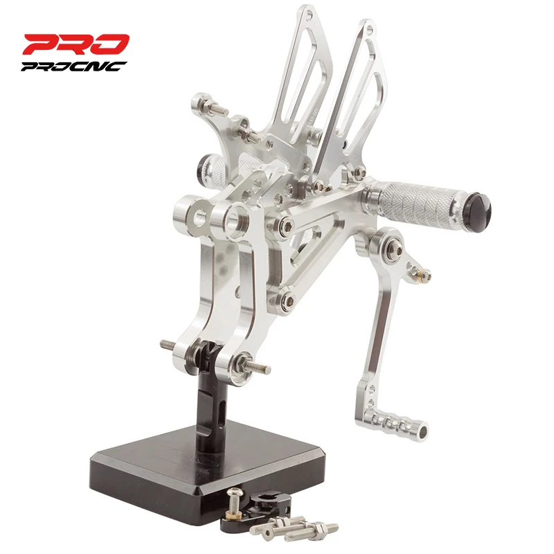 CNC Motorcycle Foot Pegs Rest Rearset Rear Set Footrest For Aprilia Rs250 2t 1996-2002 Adjustable Aluminum Motorcycle Rearset
