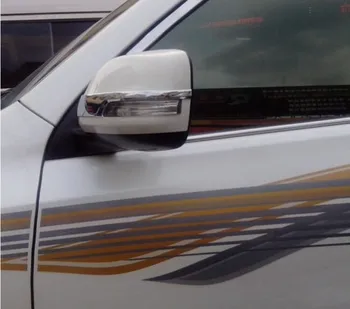 

For Toyota Land Cruiser Prado FJ150 2014 2015 2016 2017 2018 Chrome Side Mirrors Rearview Stripe Cover TRIM car accessories