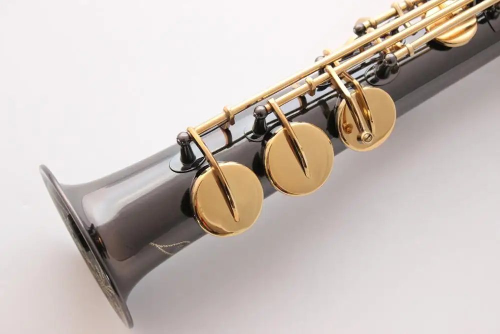 Музыкальный Fancier-клуб сопрано саксофон Ссылка 54 черный лак b-плоский сопрано Sax R54 с Чехол мундштук трости шеи